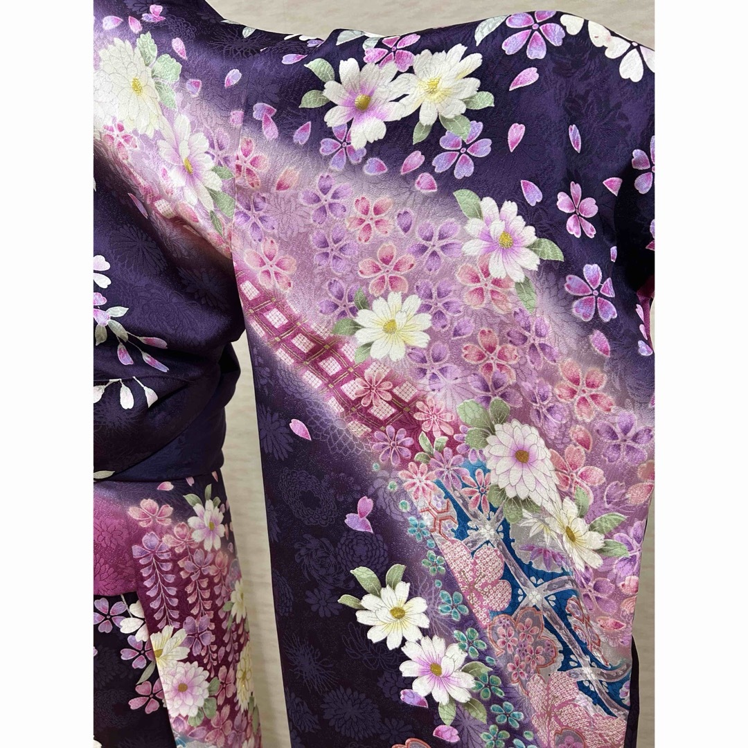 振袖 正絹 成人式 結婚式 紫 菊 桜 藤の通販 by MJ ◇プロフ必読 振袖 正絹 成人式 結婚式 紫 菊 桜 藤の通販 by MJ ◇プロフ必読
