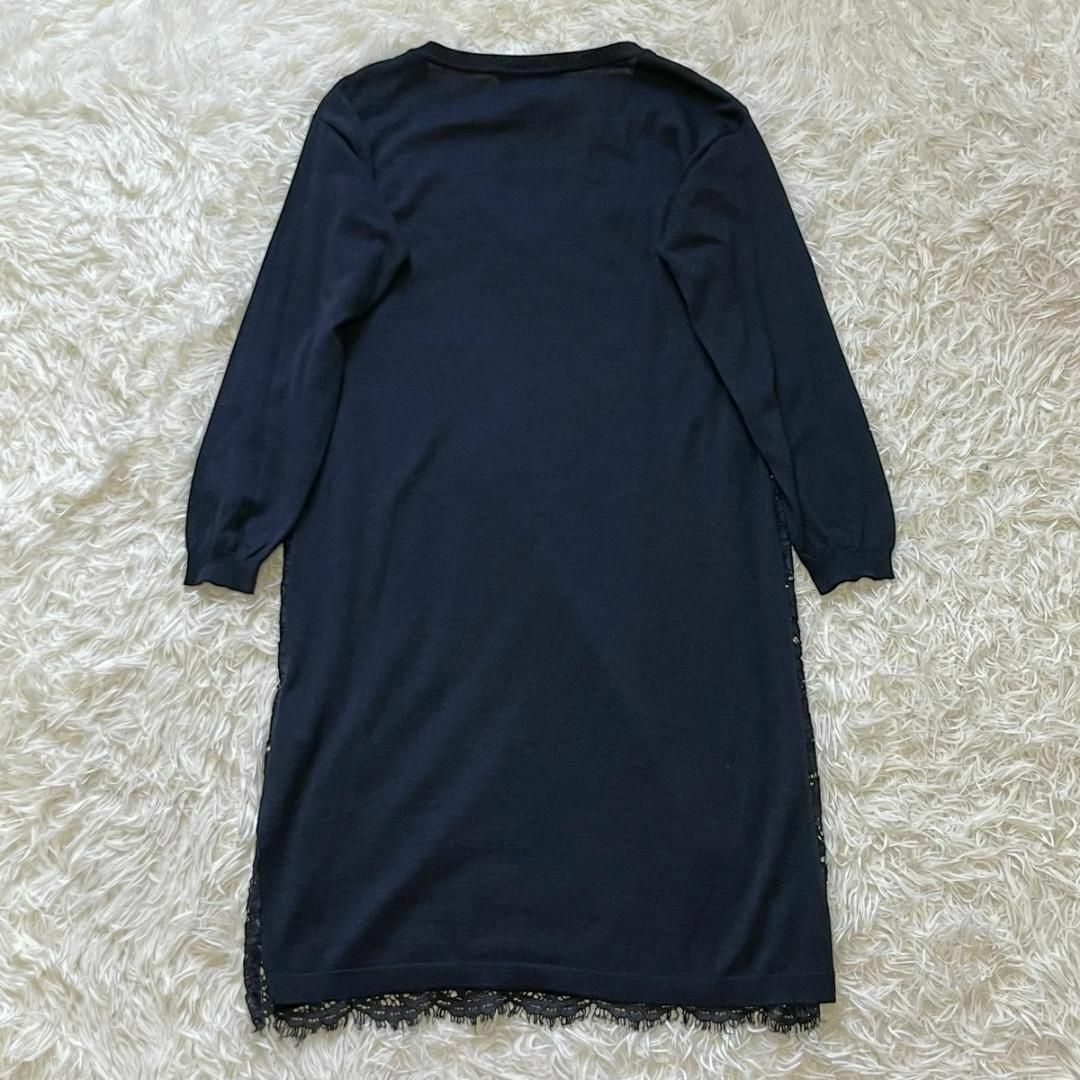 VALENTINO - VALENTINO シルク カシミヤ混 フロントレース V VALENTINO - VALENTINO シルク カシミヤ混 フロントレース V