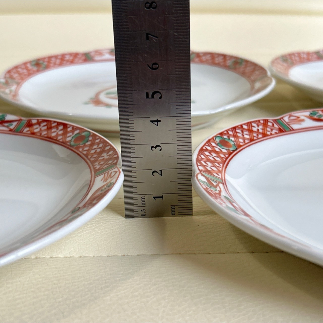 たち吉 - たち吉 赤絵 丸紋 花文様 古伊万里 中皿 銘々皿揃 5枚 たち吉 - たち吉 赤絵 丸紋 花文様 古伊万里 中皿 銘々皿揃 5枚