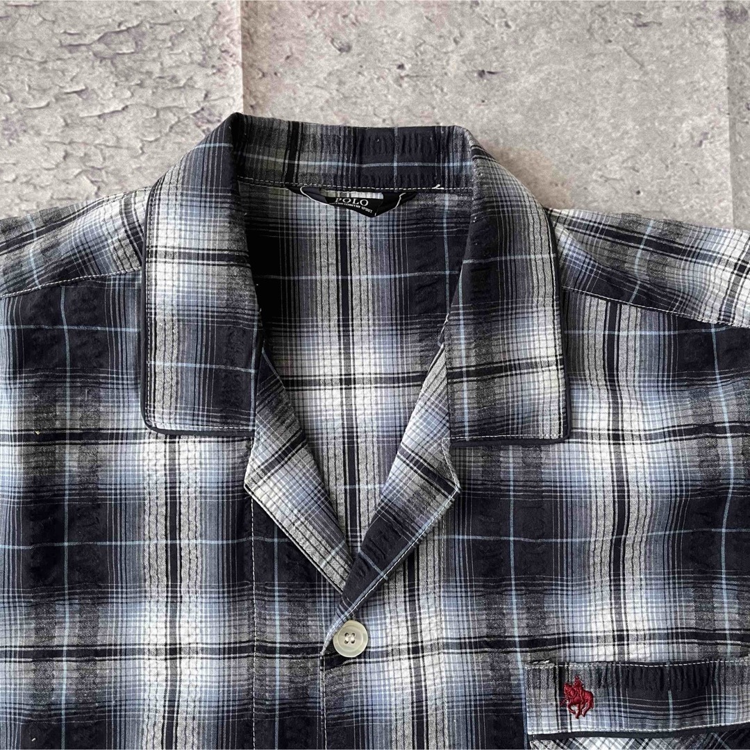 POLO RALPH LAUREN - 希少 ポロ ラルフローレン 開襟 グレー POLO RALPH LAUREN - 希少 ポロ ラルフローレン 開襟 グレー