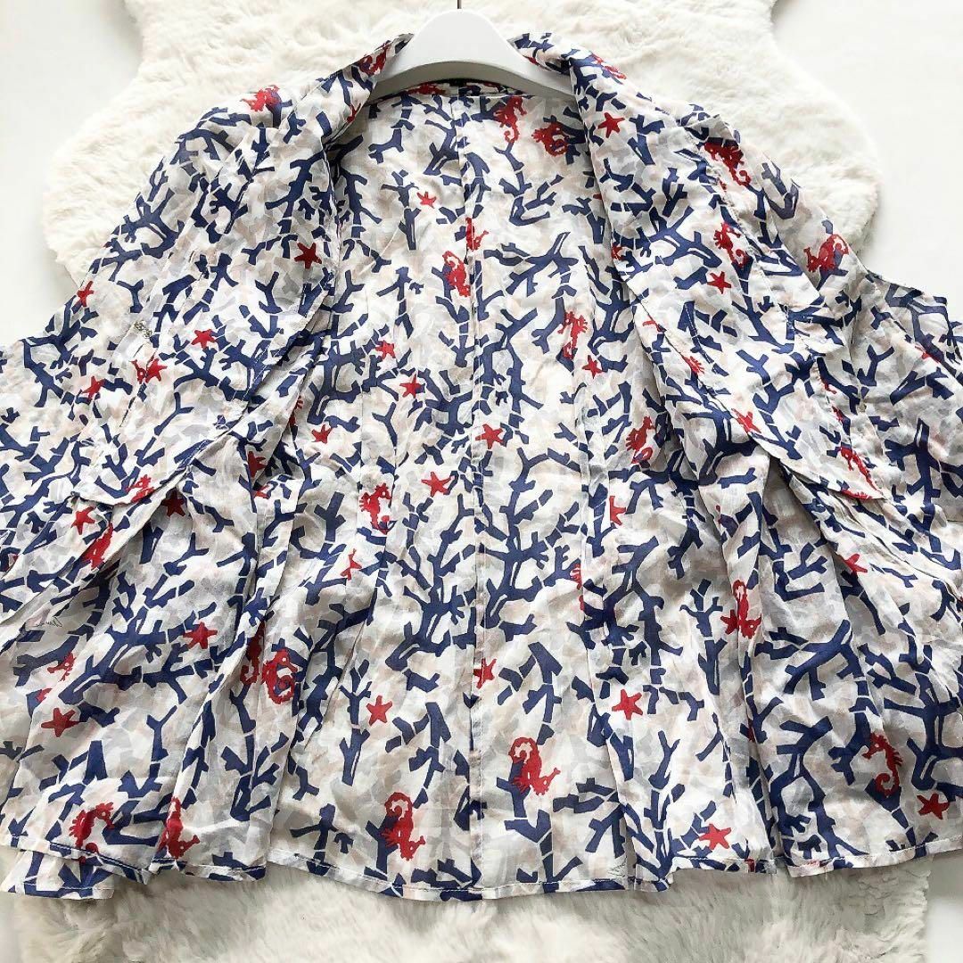 GUCCI - GUCCI*グッチ*イタリア製 総柄コットンブラウス シャツ GUCCI - GUCCI*グッチ*イタリア製 総柄コットンブラウス シャツ