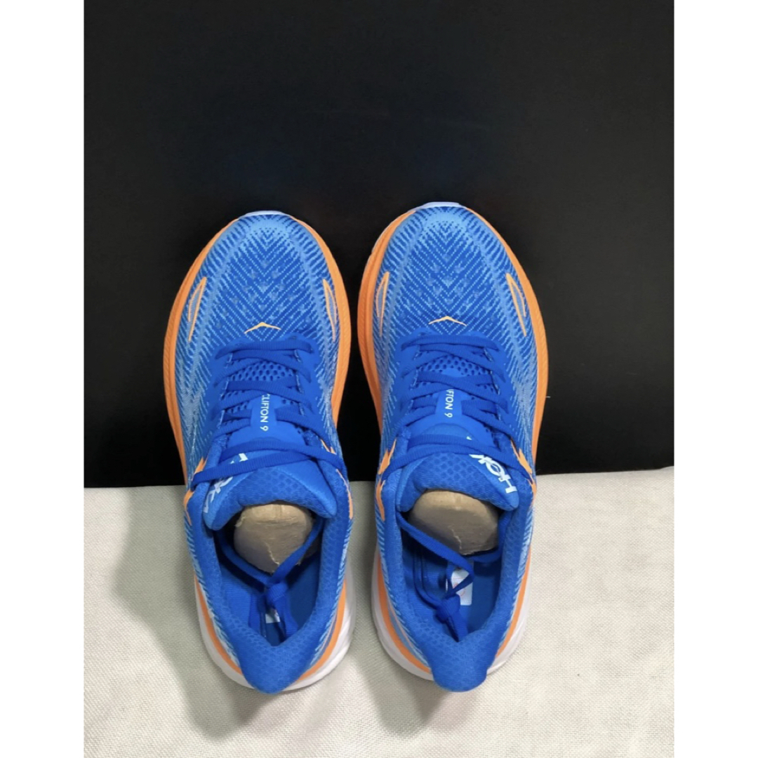 HOKA ONE ONE - ホカ オネオネ クリフトン9 ブルー+オレンジ+ HOKA ONE ONE - ホカ オネオネ クリフトン9 ブルー+オレンジ+