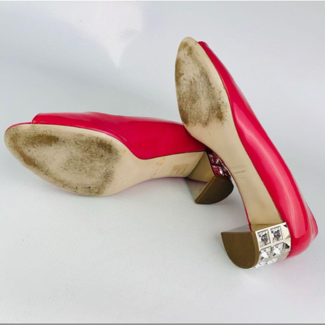 MIU MIU - 良品☆ミュウミュウ・パテントレザー クリスタル MIU MIU - 良品☆ミュウミュウ・パテントレザー クリスタル