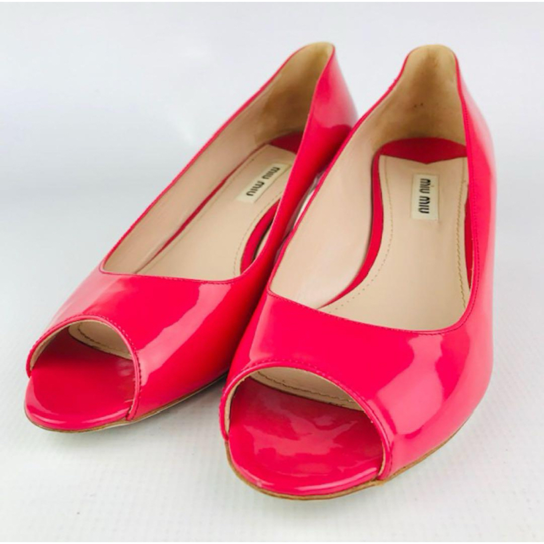 MIU MIU - 良品☆ミュウミュウ・パテントレザー クリスタル MIU MIU - 良品☆ミュウミュウ・パテントレザー クリスタル