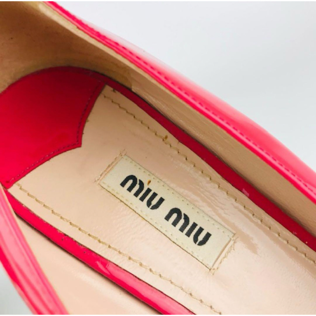 MIU MIU - 良品☆ミュウミュウ・パテントレザー クリスタル MIU MIU - 良品☆ミュウミュウ・パテントレザー クリスタル