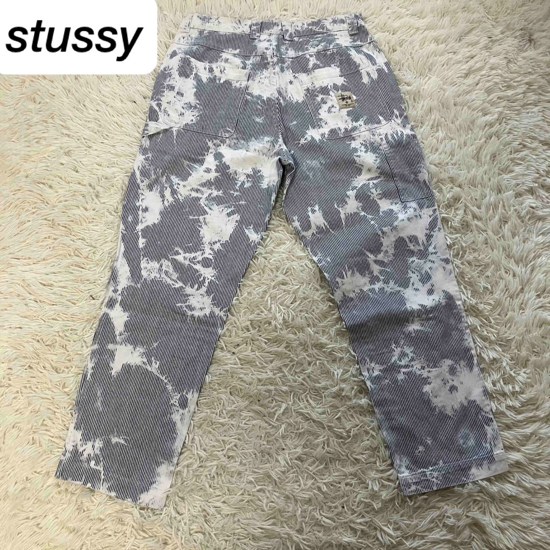 STUSSY - stussy ステューシー ストライプ ワークパンツ work STUSSY - stussy ステューシー ストライプ ワークパンツ work
