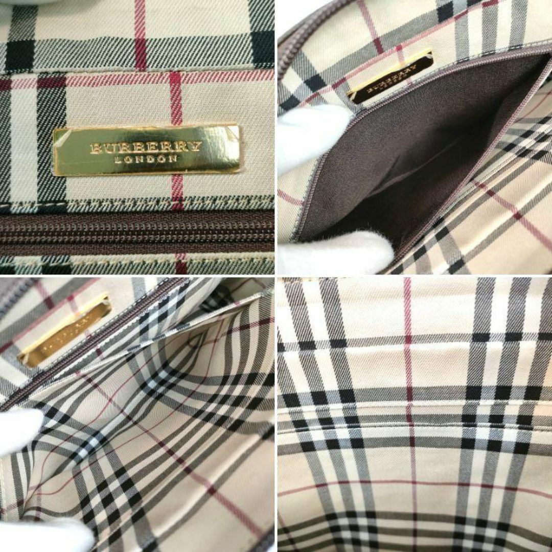 BURBERRY - 極美品 バーバリー 本革 ハンドバッグ ミニボストン BURBERRY - 極美品 バーバリー 本革 ハンドバッグ ミニボストン