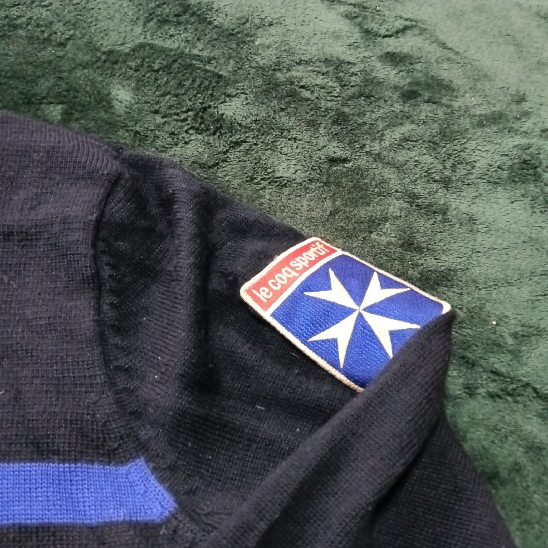 le coq sportif golf(ルコックスポルティフゴルフ)のルコック ゴルフ メンズウェア フード付セーター LL ブラック 黒 スポーツ/アウトドアのゴルフ(ウエア)の商品写真