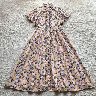 OBLI - OBLI ハート刺繍ティアードワンピース ピンク オブリ OBLI - OBLI ハート刺繍ティアードワンピース ピンク オブリ