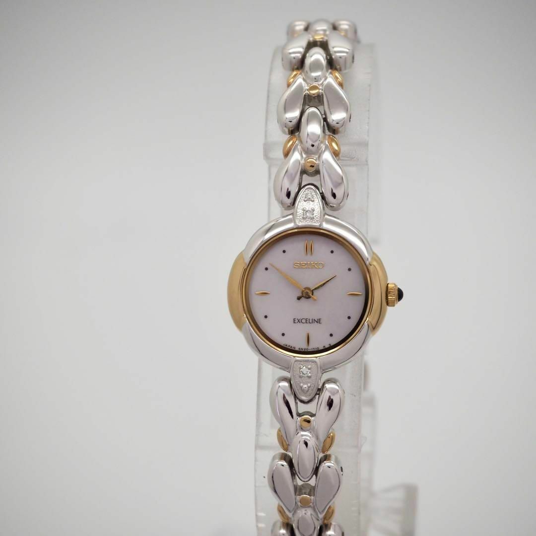 SEIKO - 245【美品】SEIKO 時計 レディース エクセリーヌ シェル SEIKO - 245【美品】SEIKO 時計 レディース エクセリーヌ シェル