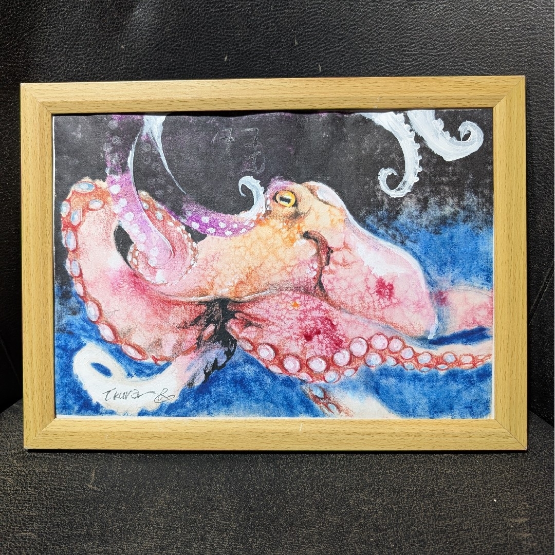 タコ 原画 絵画 イラスト ペット 現代アート 芸術 アートの通販 タコ 原画 絵画 イラスト ペット 現代アート 芸術 アートの通販