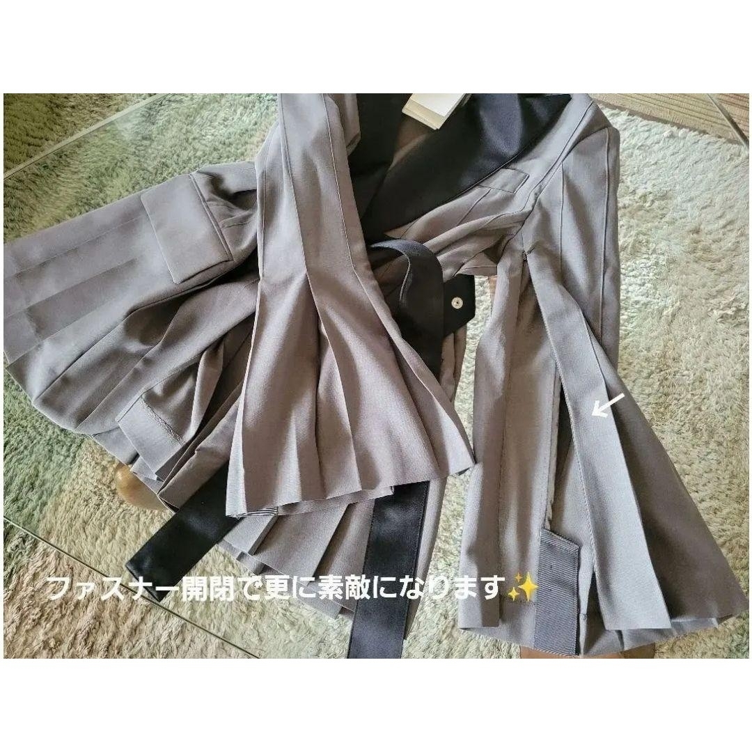 sacai - sacai 着用1度の美品 191000円 23SS PleatedJacketの sacai - sacai 着用1度の美品 191000円 23SS PleatedJacketの