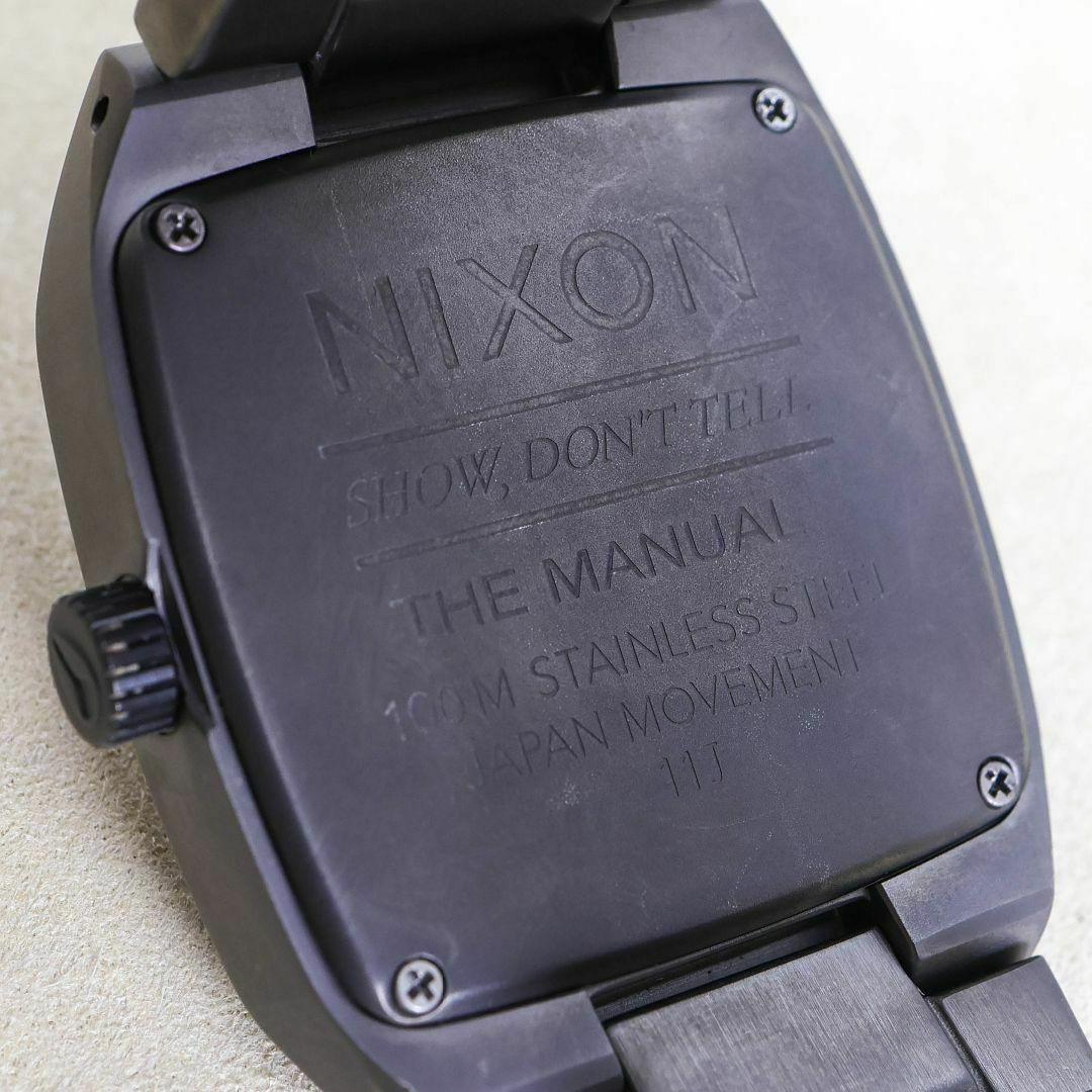 NIXON - 稼働 NIXON THE MANUAL 腕時計 スクエア メンズ マット NIXON - 稼働 NIXON THE MANUAL 腕時計 スクエア メンズ マット