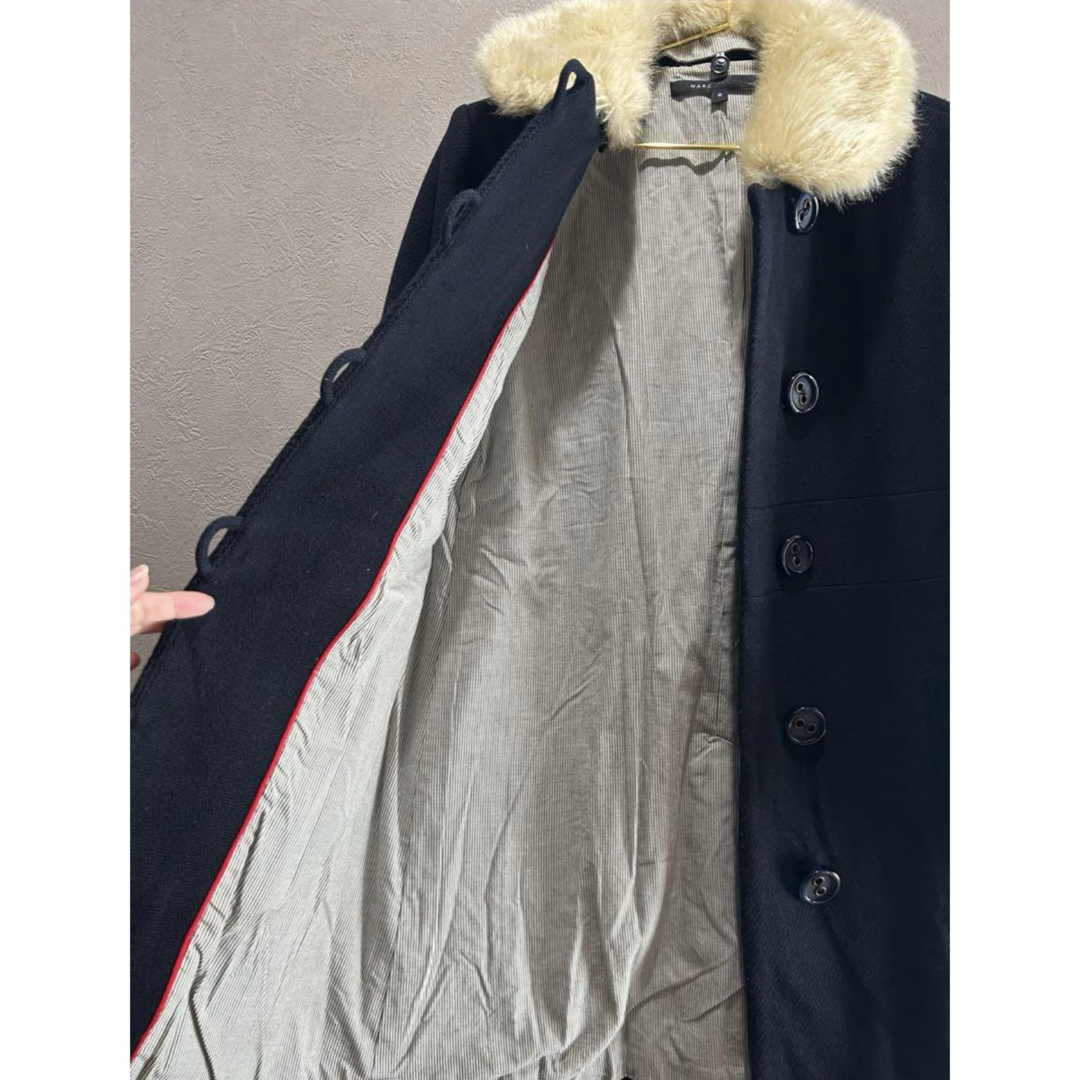 MARC JACOBS - 定価10万☆MARK JAKOBS☆ファー付きネイビー MARC JACOBS - 定価10万☆MARK JAKOBS☆ファー付きネイビー