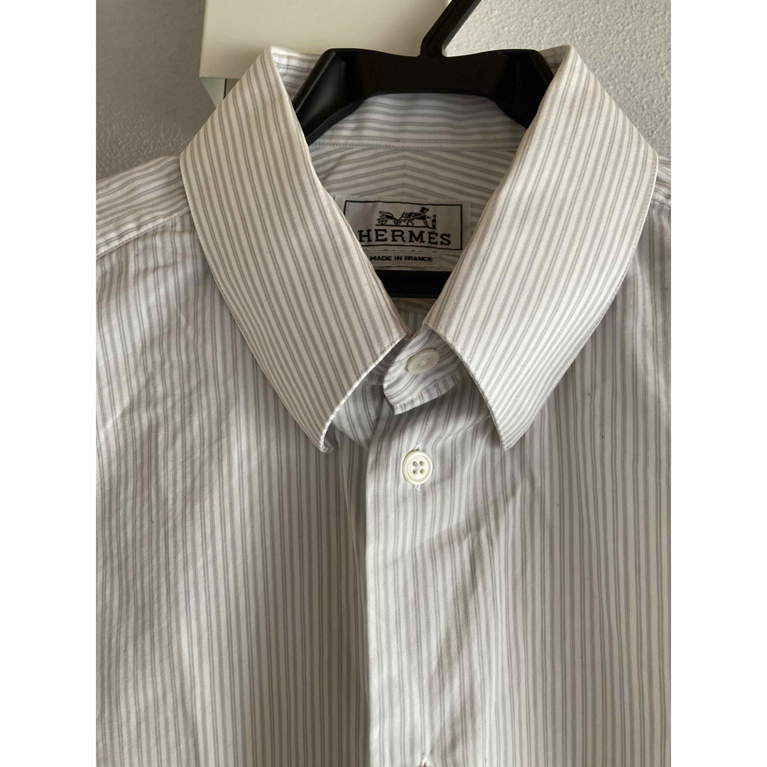 HERMES - エルメス ストライプシャツの通販 by パンナコッタ's HERMES - エルメス ストライプシャツの通販 by パンナコッタ's