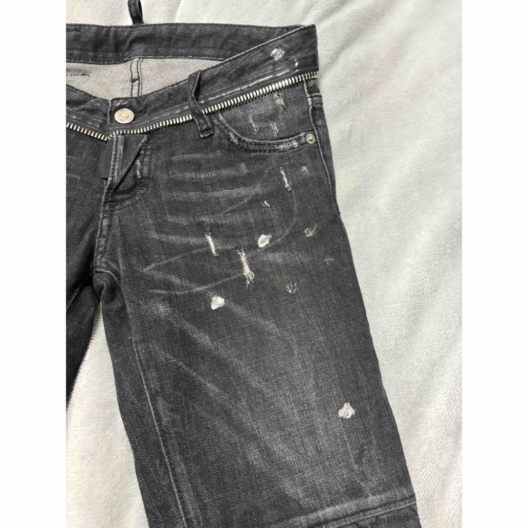 DSQUARED2 - DSQUARED2/スキニーデニム/34 ダメージ ジップの DSQUARED2 - DSQUARED2/スキニーデニム/34 ダメージ ジップの