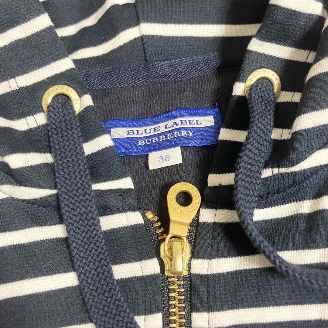BURBERRY BLUE LABEL - BURBERRY バーバリー ボーダー ジップ BURBERRY BLUE LABEL - BURBERRY バーバリー ボーダー ジップ