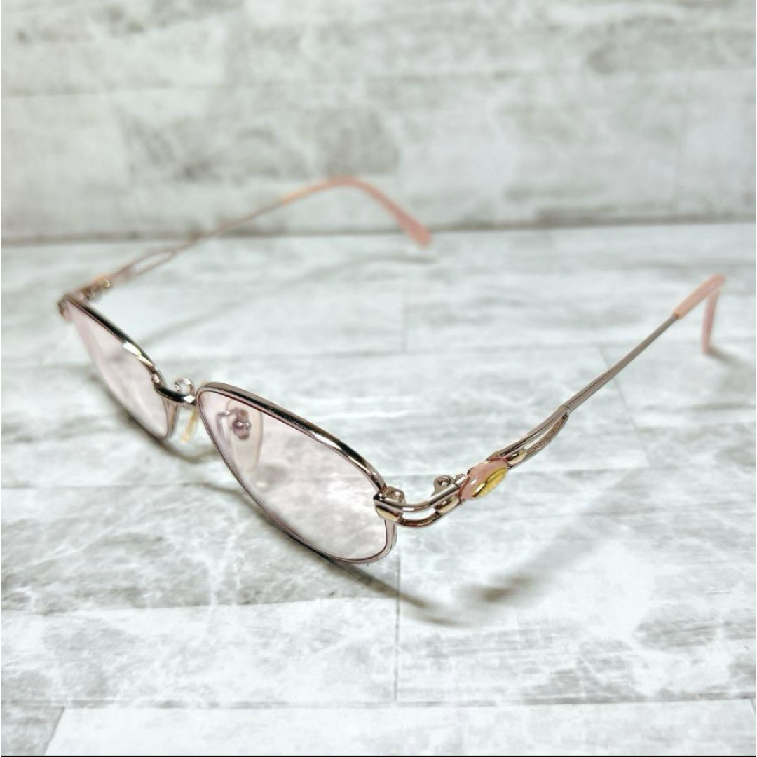 CELINE - CELINE メガネ ピンク フレーム ロゴ入り おしゃれ眼鏡 CELINE - CELINE メガネ ピンク フレーム ロゴ入り おしゃれ眼鏡