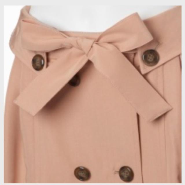ピンクベージュ トレンチスカート レディースのスカート(ひざ丈スカート)の商品写真
