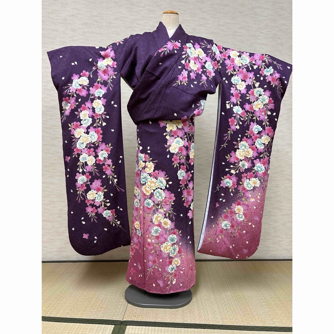 振袖 正絹 成人式 結婚式 京紫 紫 桜の通販 by MJ ◇プロフ必読 振袖 正絹 成人式 結婚式 京紫 紫 桜の通販 by MJ ◇プロフ必読