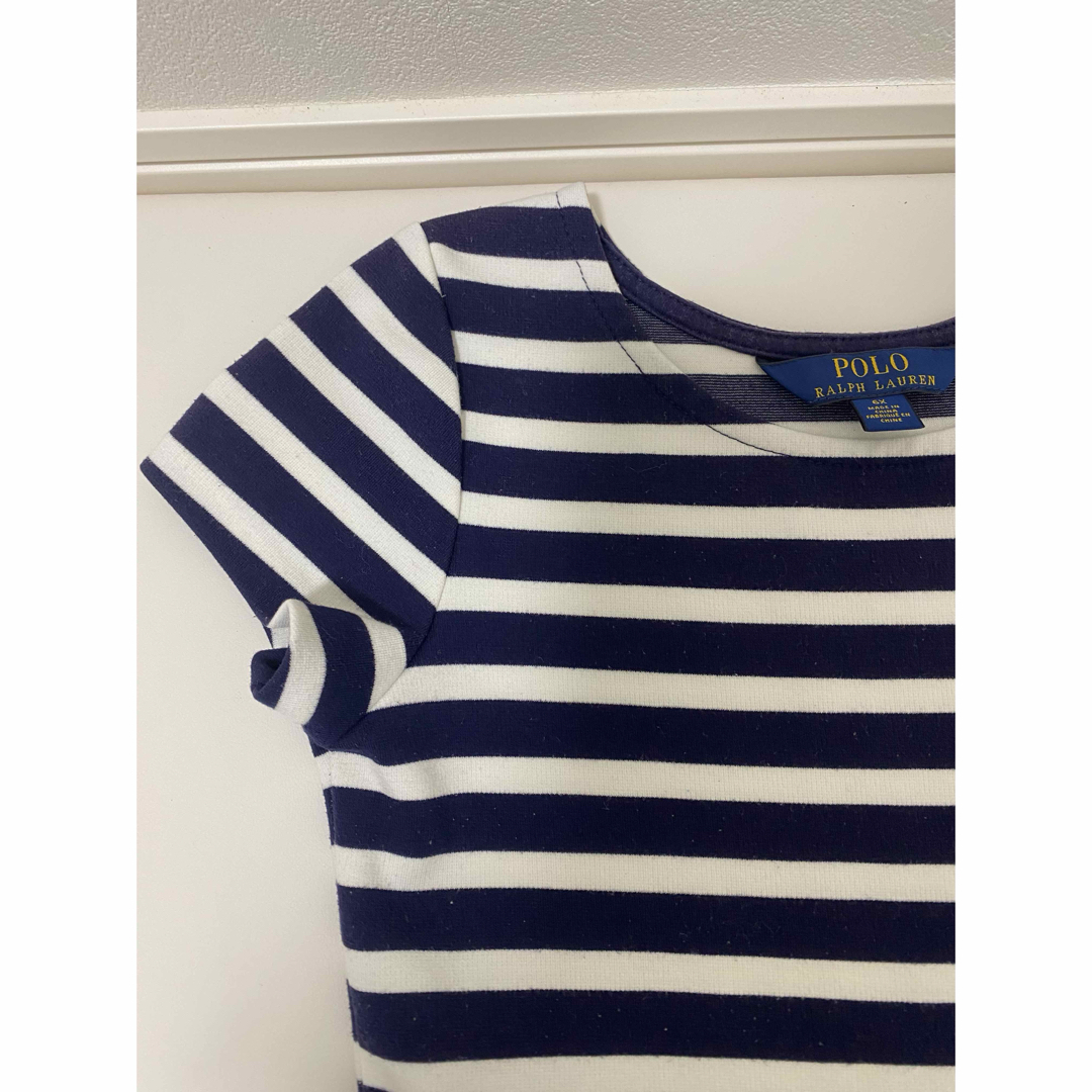POLO RALPH LAUREN - ポロラルフローレン ボーダーワンピース 6X POLO RALPH LAUREN - ポロラルフローレン ボーダーワンピース 6X