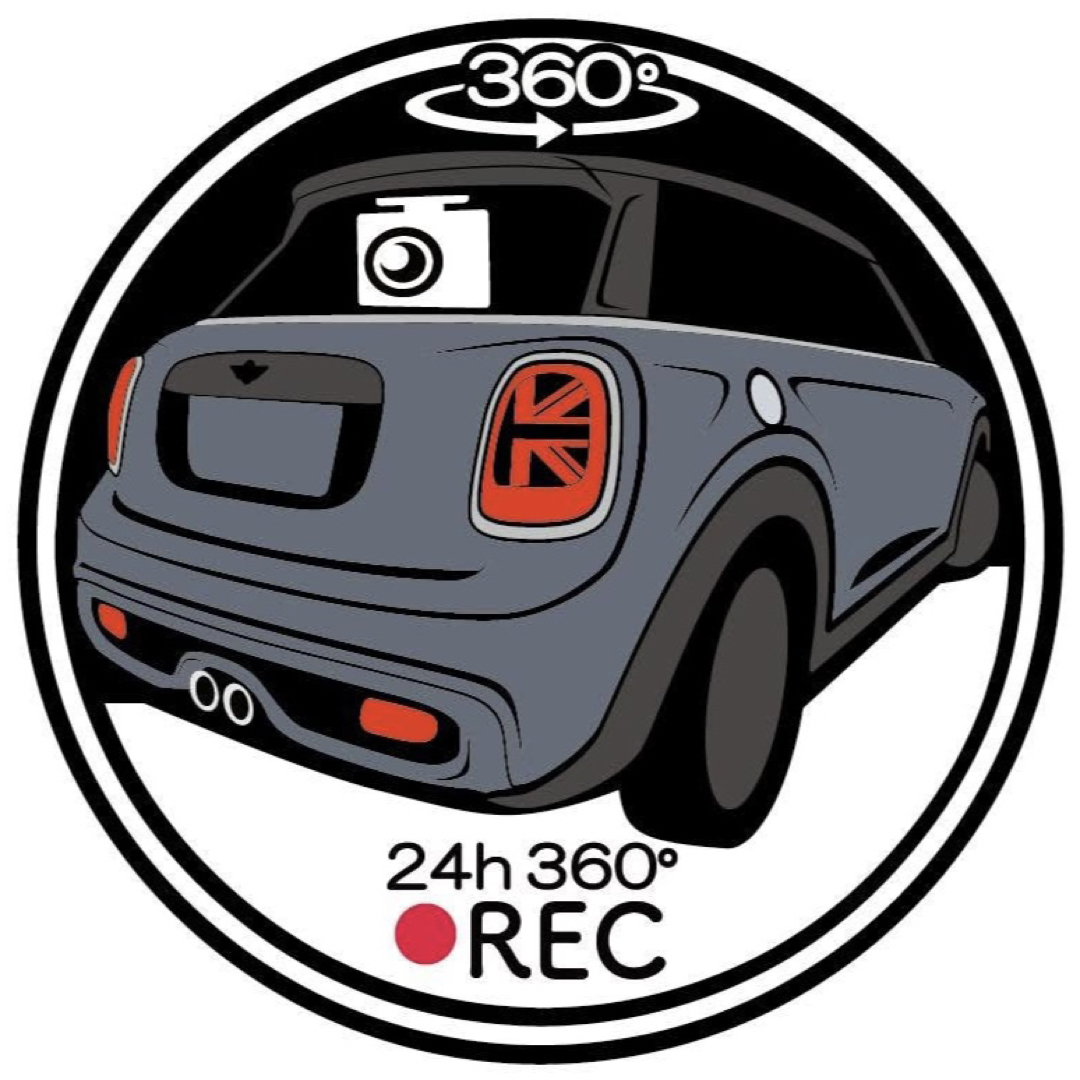 ミニ(ミニ)の全色対応可能 f56 クーパーs ドラレコ ドライブレコーダー ステッカー -① 自動車/バイクの自動車(車外アクセサリ)の商品写真