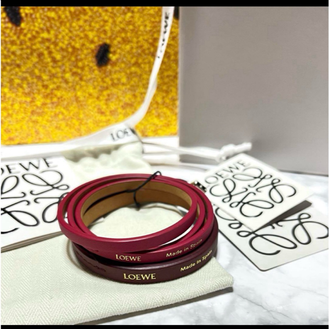 LOEWE - 【新品タグ付】LOEWEカーフスキン ダブルバングルセット LOEWE - 【新品タグ付】LOEWEカーフスキン ダブルバングルセット