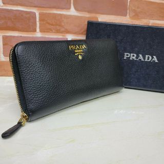 PRADA - PRADA☆鑑定済☆VITELLO GRAIN 1ML506 黒 プラダ財布の PRADA - PRADA☆鑑定済☆VITELLO GRAIN 1ML506 黒 プラダ財布の