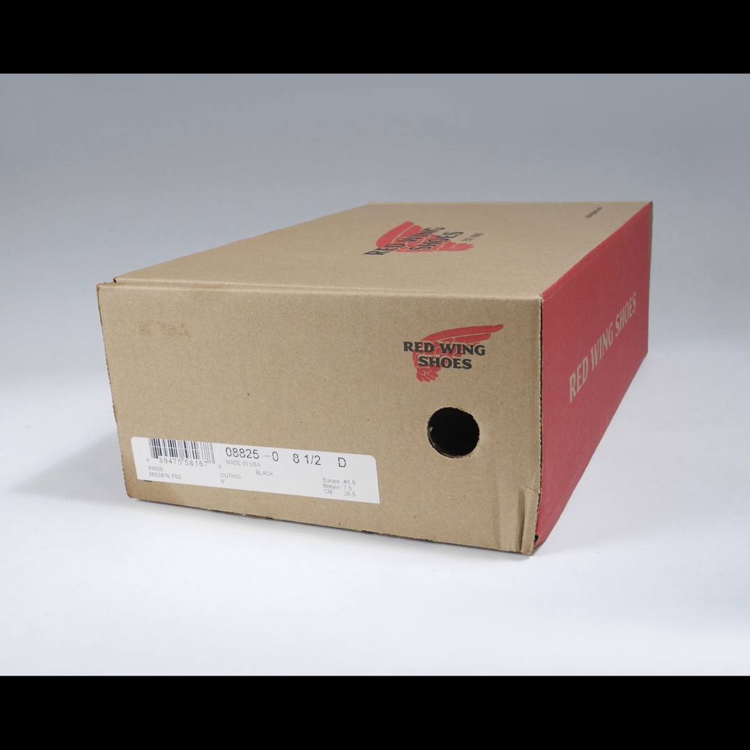 REDWING - 8825アウティング ブーツ茶芯フラットボックス9060 REDWING - 8825アウティング ブーツ茶芯フラットボックス9060