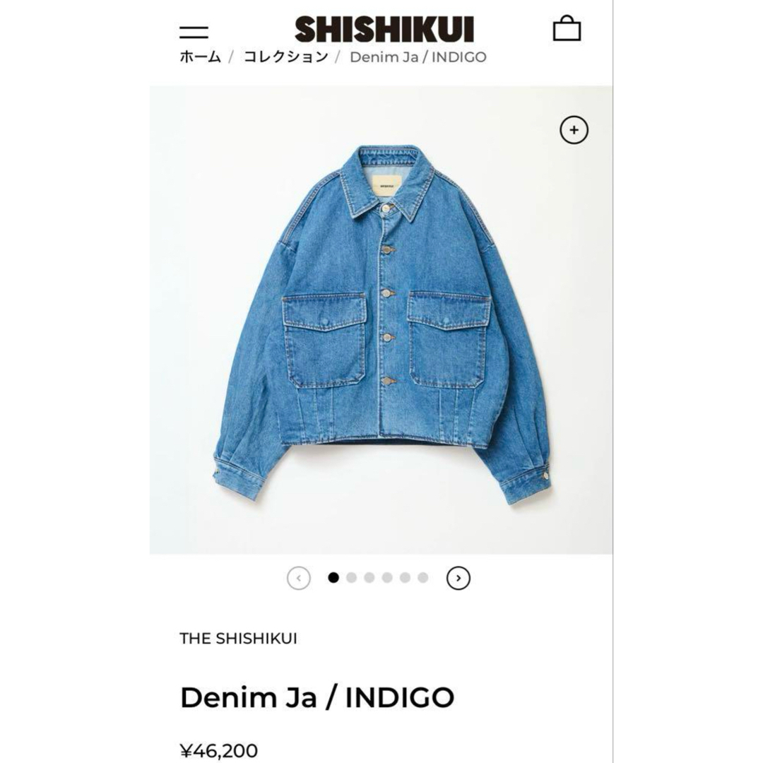 THE SHISHIKUI デニムジャケット/ INDIGO シシクイ 百々千春の THE SHISHIKUI デニムジャケット/ INDIGO シシクイ 百々千春の