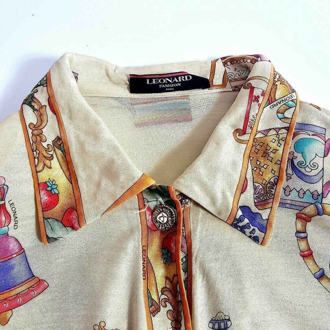 LEONARD - 【希少サイズLL】レオナール 総柄 シャツ 長袖 LEONARD - 【希少サイズLL】レオナール 総柄 シャツ 長袖
