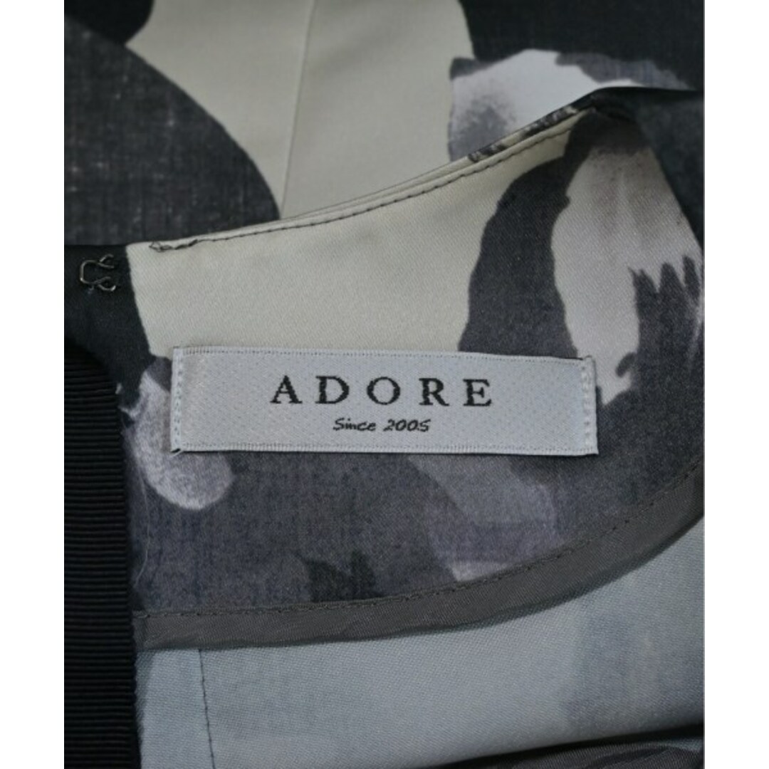 ADORE - ADORE アドーア ブラウス 38(M位) グレー(総柄) 【古着 ADORE - ADORE アドーア ブラウス 38(M位) グレー(総柄) 【古着