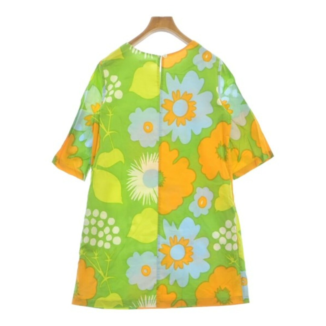 marimekko - marimekko ワンピース 34(XS位) 緑xオレンジx水色等 marimekko - marimekko ワンピース 34(XS位) 緑xオレンジx水色等