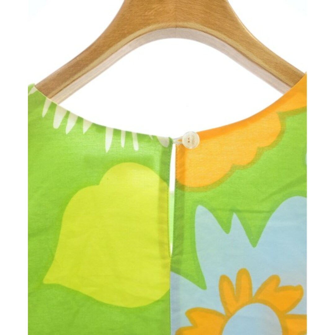 marimekko - marimekko ワンピース 34(XS位) 緑xオレンジx水色等 marimekko - marimekko ワンピース 34(XS位) 緑xオレンジx水色等