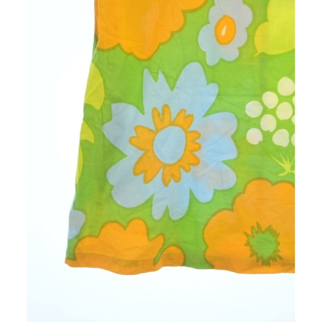 marimekko - marimekko ワンピース 34(XS位) 緑xオレンジx水色等 marimekko - marimekko ワンピース 34(XS位) 緑xオレンジx水色等