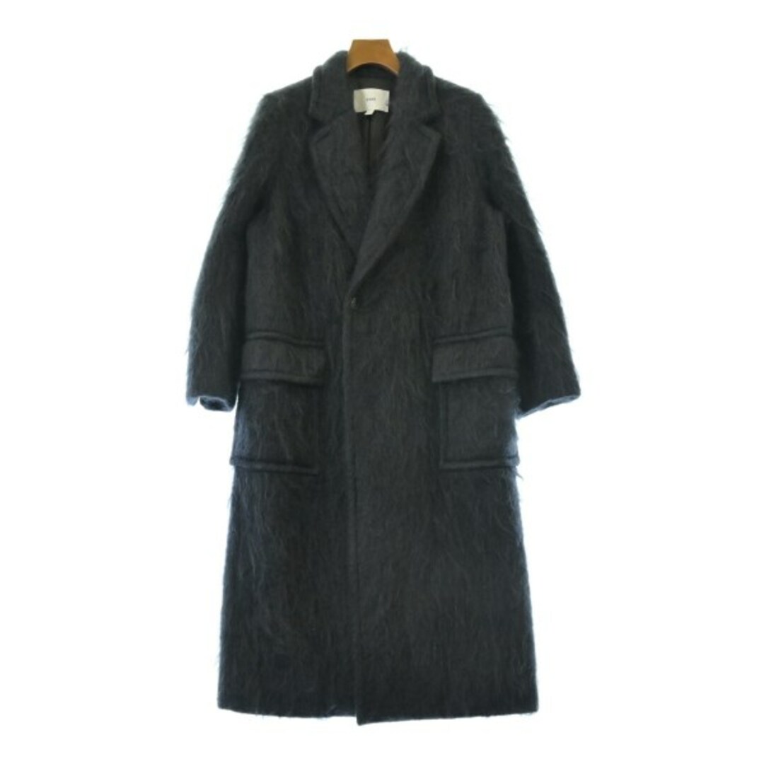 HYKE - HYKE ハイク チェスターコート 1(S位) 黒 【古着】【中古 HYKE - HYKE ハイク チェスターコート 1(S位) 黒 【古着】【中古