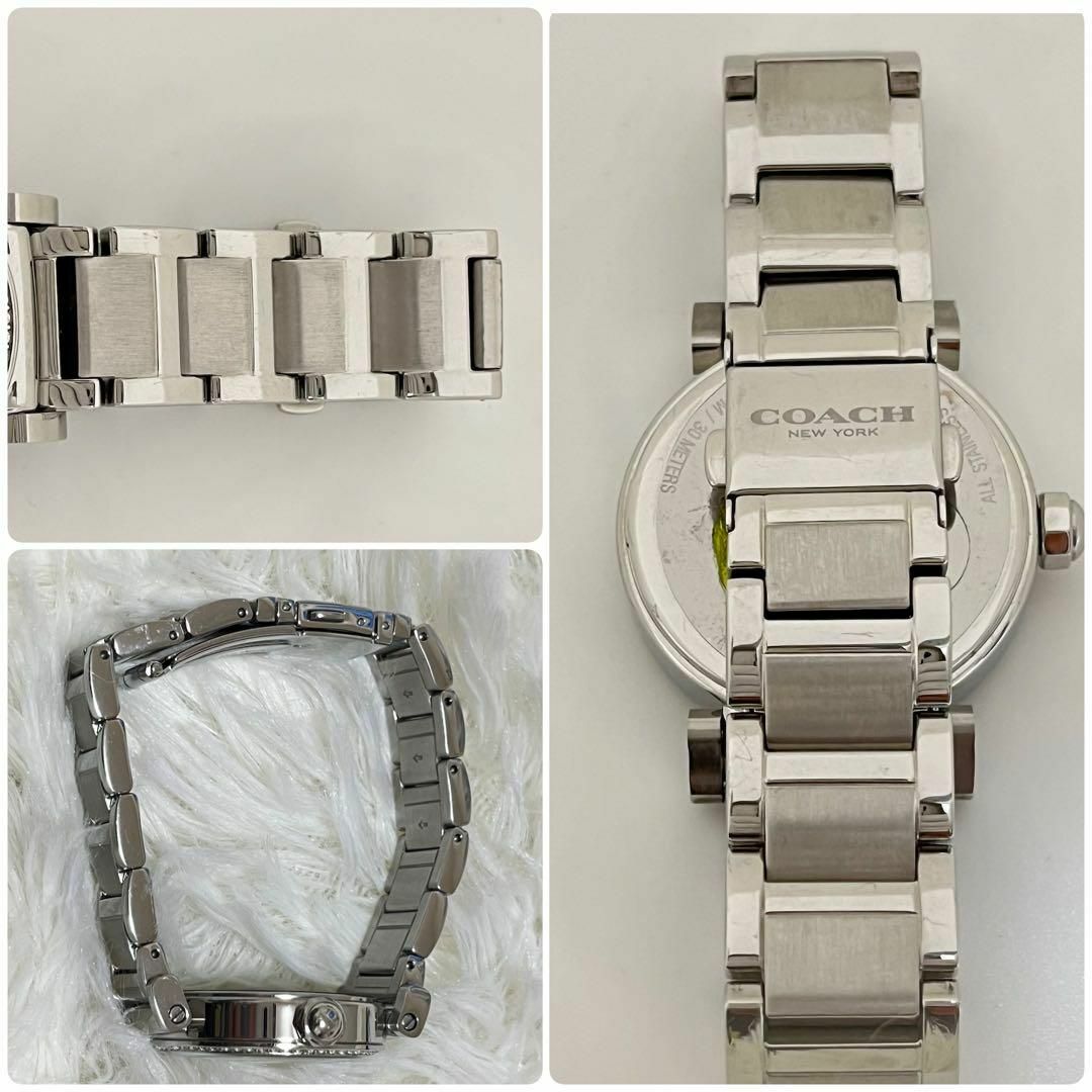 COACH - 極美品 COACH コーチ 腕時計 クォーツ時計 銀色 白の COACH - 極美品 COACH コーチ 腕時計 クォーツ時計 銀色 白の