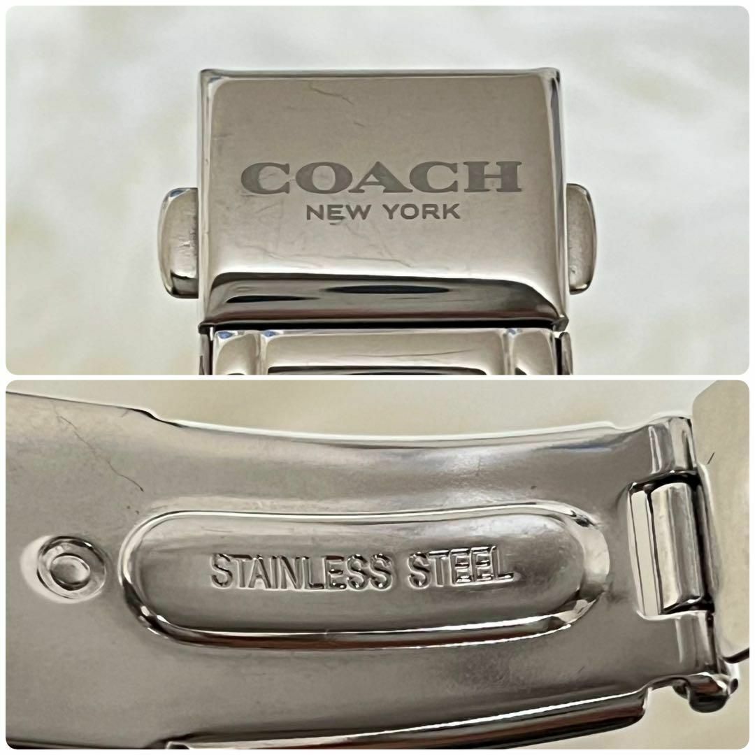 COACH - 極美品 COACH コーチ 腕時計 クォーツ時計 銀色 白の COACH - 極美品 COACH コーチ 腕時計 クォーツ時計 銀色 白の