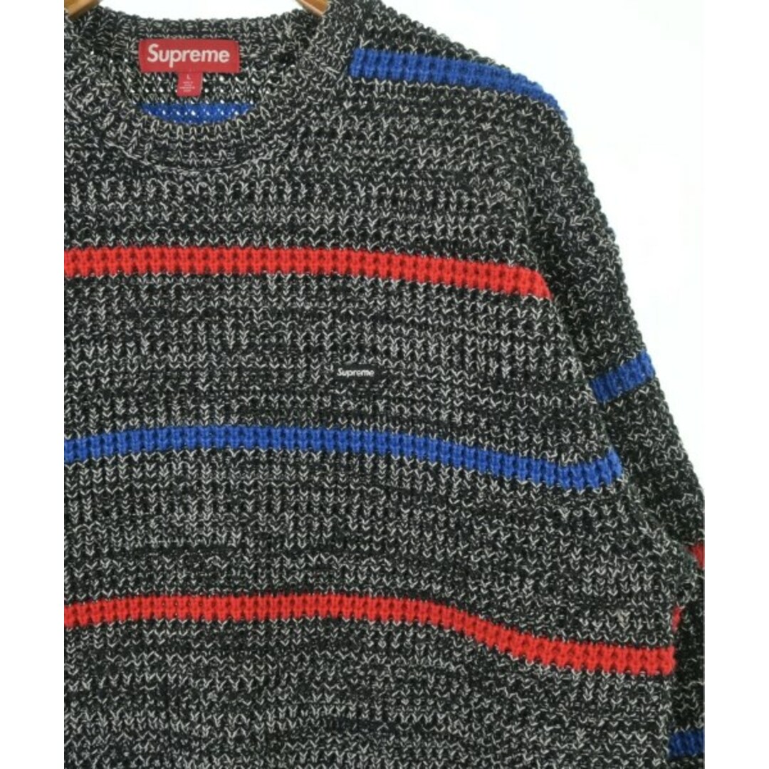 Supreme - Supreme シュプリーム ニット・セーター L 黒系x赤x青 Supreme - Supreme シュプリーム ニット・セーター L 黒系x赤x青