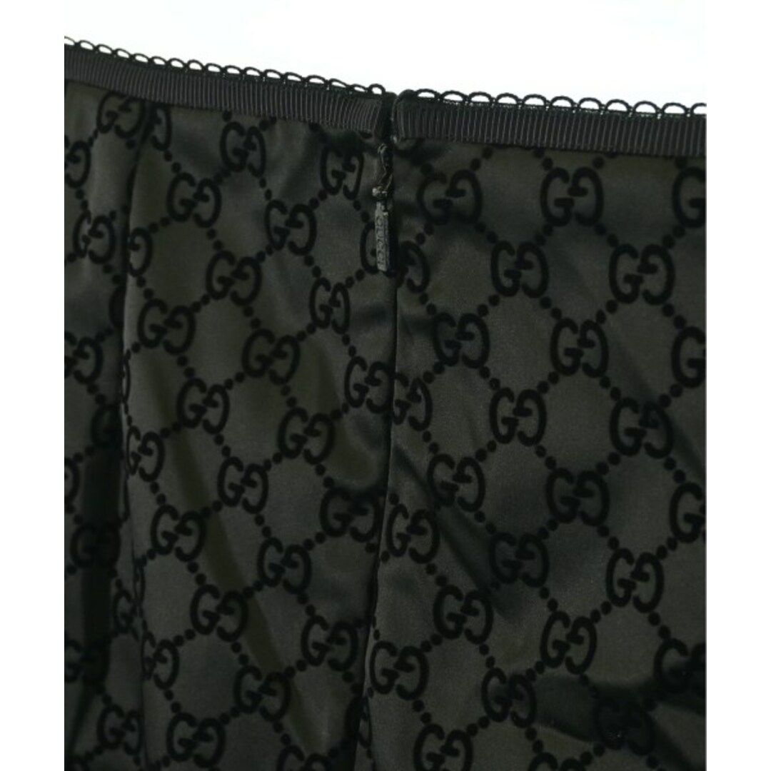 GUCCI - GUCCI グッチ ひざ丈スカート S 黒(総柄) 【古着 GUCCI - GUCCI グッチ ひざ丈スカート S 黒(総柄) 【古着