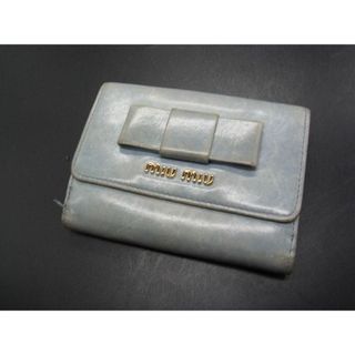 MIU MIU - MIU MIU 財布 三つ折り マドラスパール ミニ財布の MIU MIU - MIU MIU 財布 三つ折り マドラスパール ミニ財布の