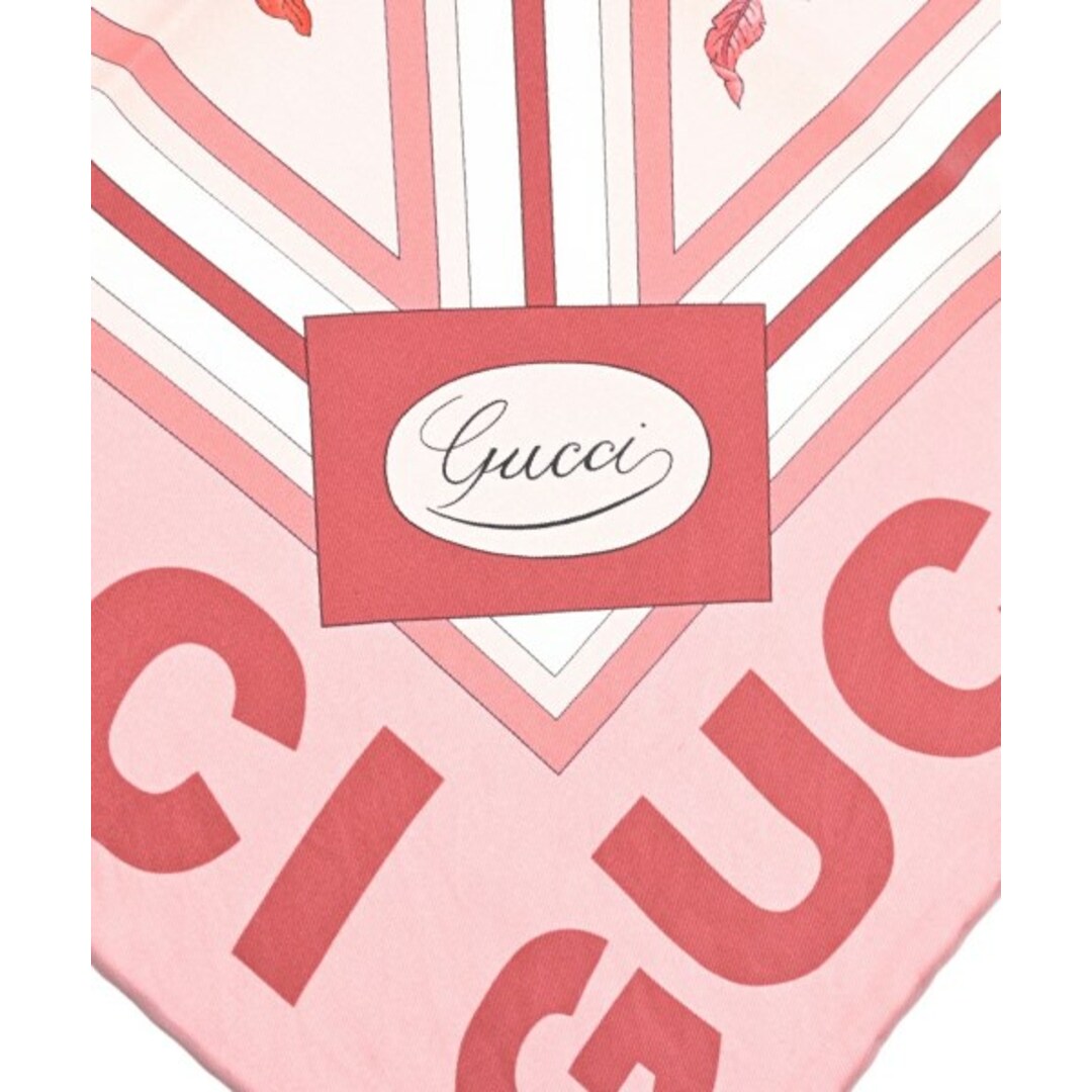 GUCCI - GUCCI グッチ バンダナ・スカーフ - ピンクx赤x黄等(総 GUCCI - GUCCI グッチ バンダナ・スカーフ - ピンクx赤x黄等(総