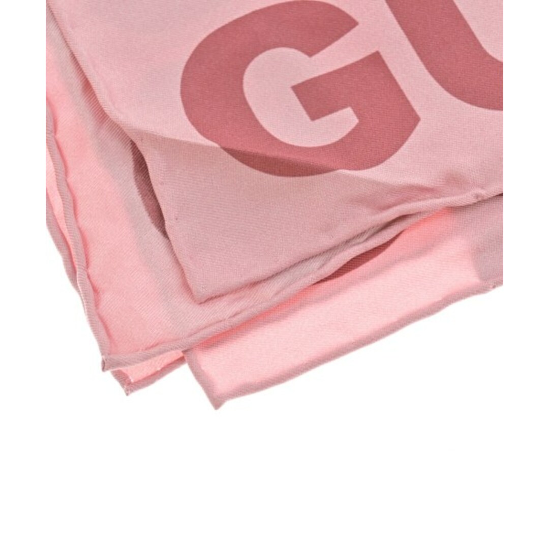 GUCCI - GUCCI グッチ バンダナ・スカーフ - ピンクx赤x黄等(総 GUCCI - GUCCI グッチ バンダナ・スカーフ - ピンクx赤x黄等(総
