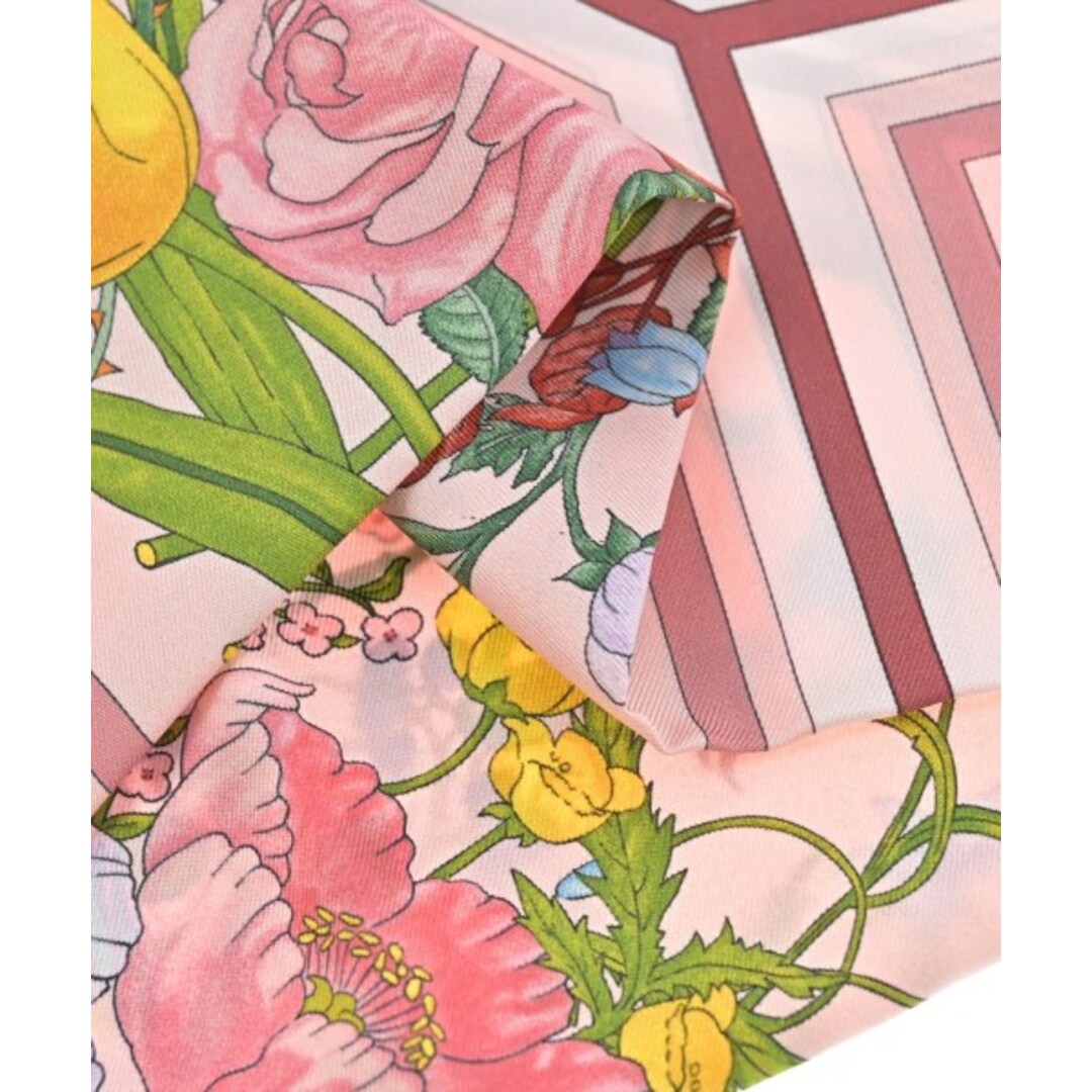 GUCCI - GUCCI グッチ バンダナ・スカーフ - ピンクx赤x黄等(総 GUCCI - GUCCI グッチ バンダナ・スカーフ - ピンクx赤x黄等(総