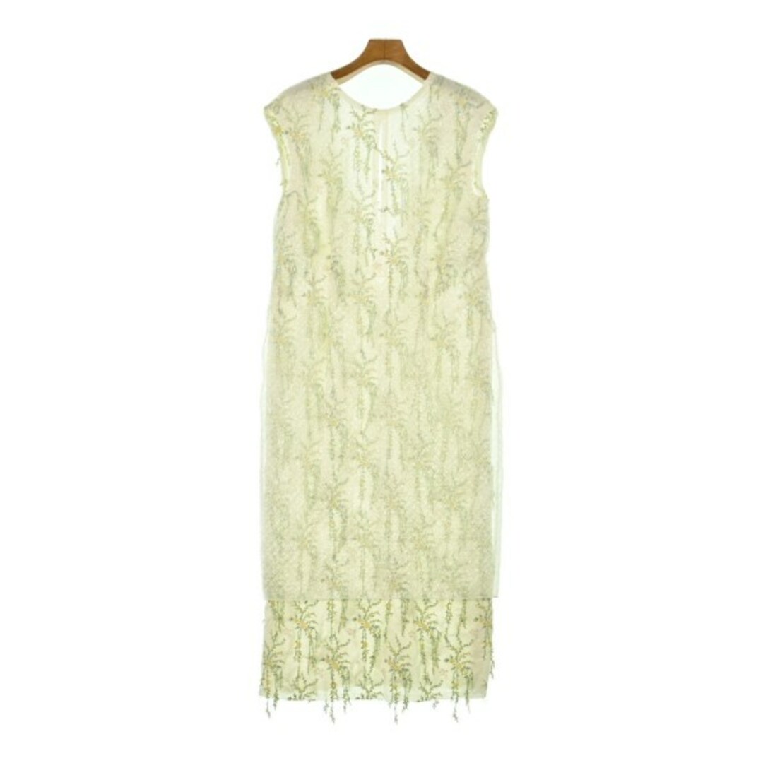 LANVIN - LANVIN ランバン ワンピース 38(S位) アイボリーx緑x黄 LANVIN - LANVIN ランバン ワンピース 38(S位) アイボリーx緑x黄