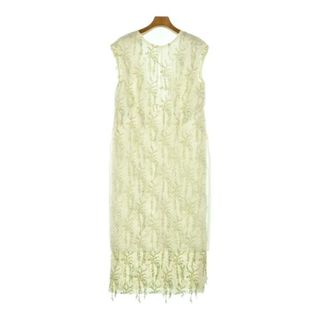 LANVIN - LANVIN ランバン ワンピース 38(S位) アイボリーx緑x黄 LANVIN - LANVIN ランバン ワンピース 38(S位) アイボリーx緑x黄