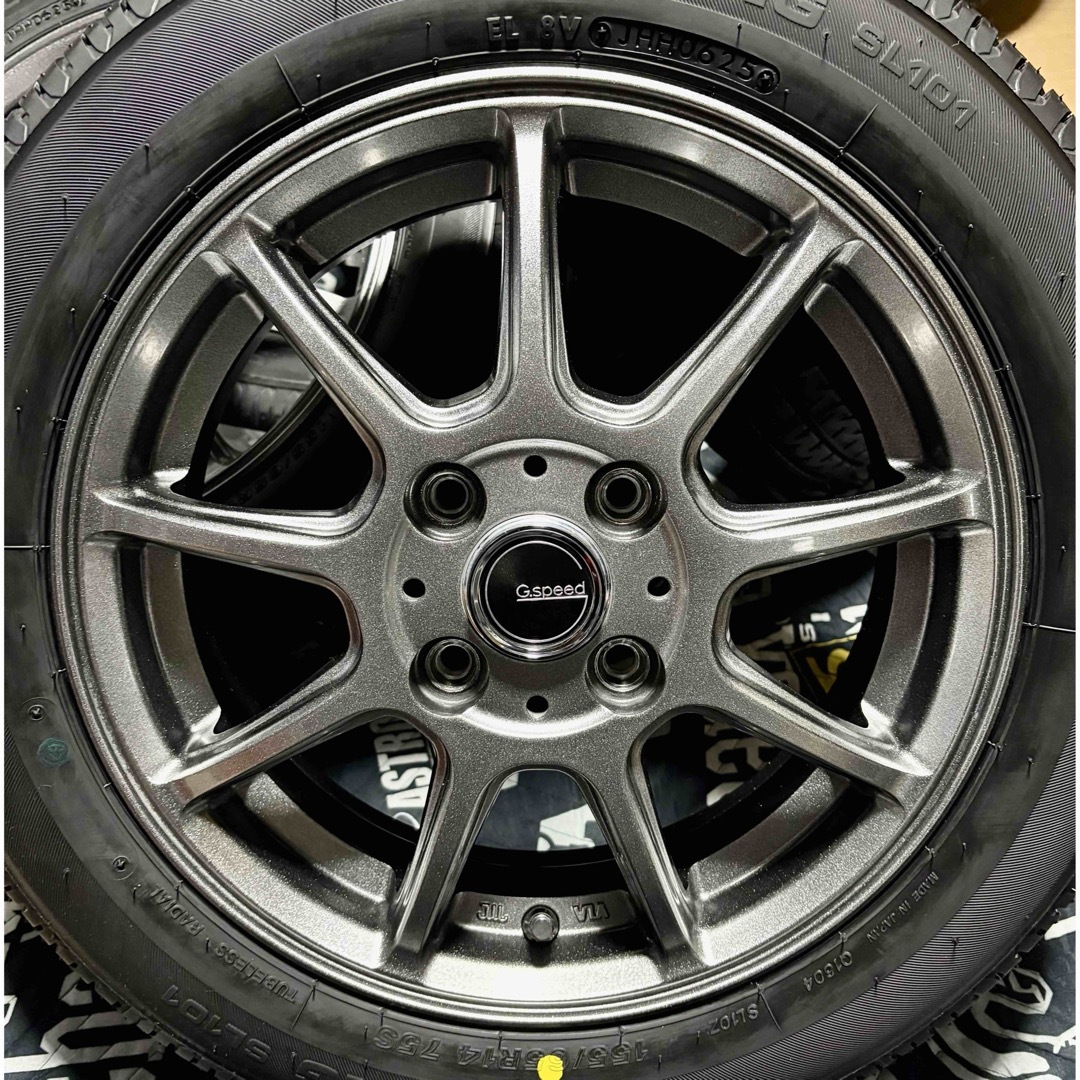 BRIDGESTONE - ㉜155/65R14新品タイヤ4本と中古美品ホイールと BRIDGESTONE - ㉜155/65R14新品タイヤ4本と中古美品ホイールと