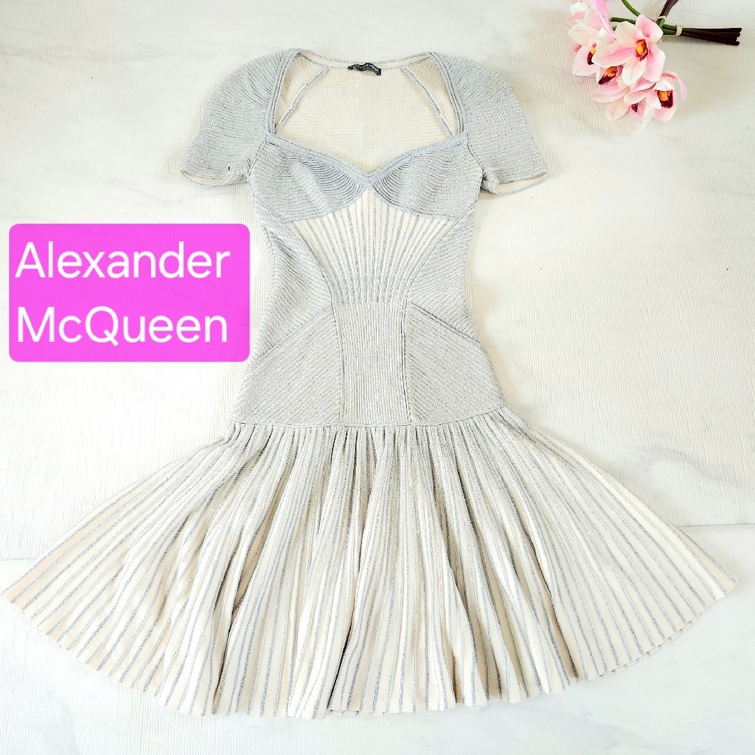 Alexander McQueen - アレキサンダーマックイーン シルバー ラメ Alexander McQueen - アレキサンダーマックイーン シルバー ラメ