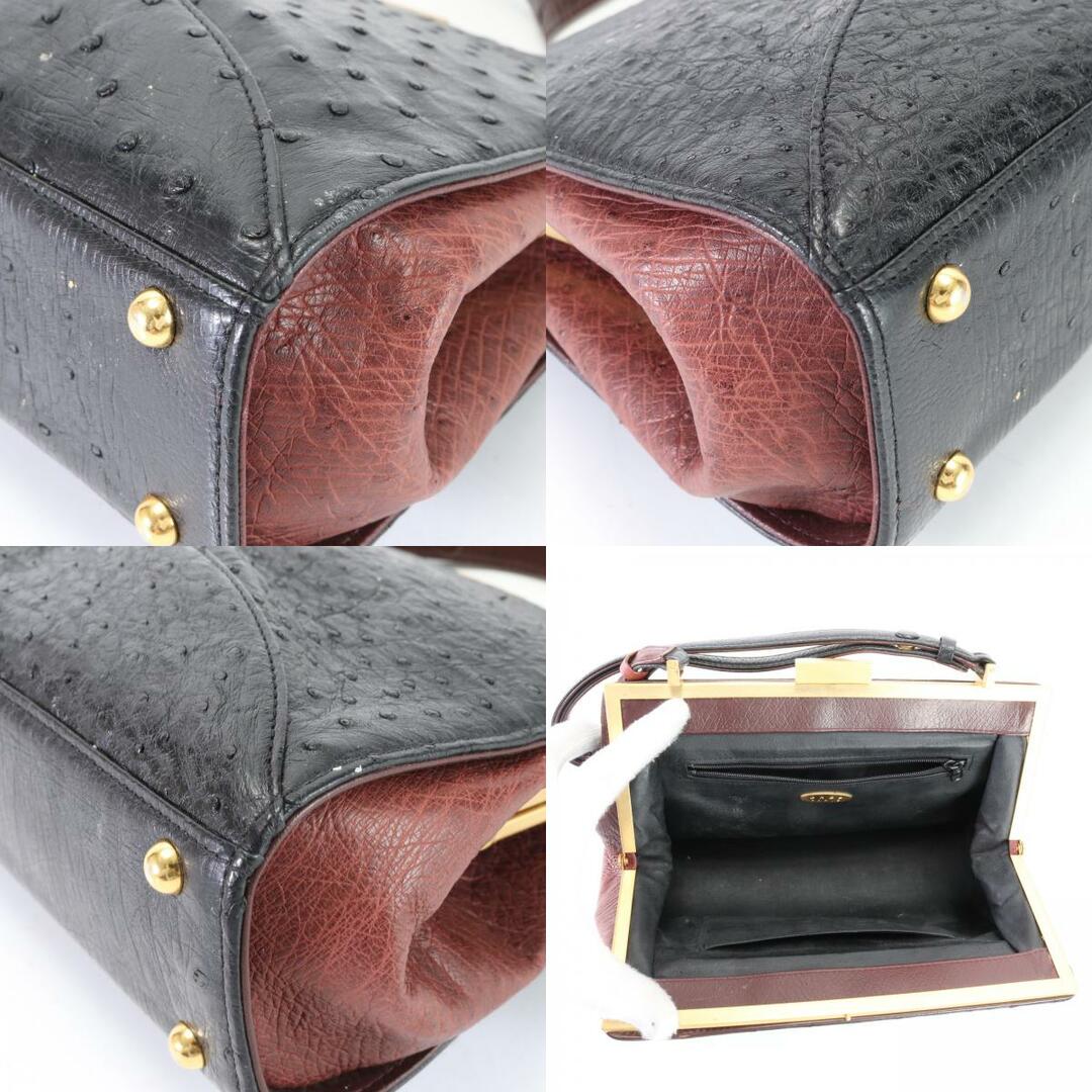 GRES - 美品 GRES グレ オーストリッチ レザー 2WAY GRES - 美品 GRES グレ オーストリッチ レザー 2WAY