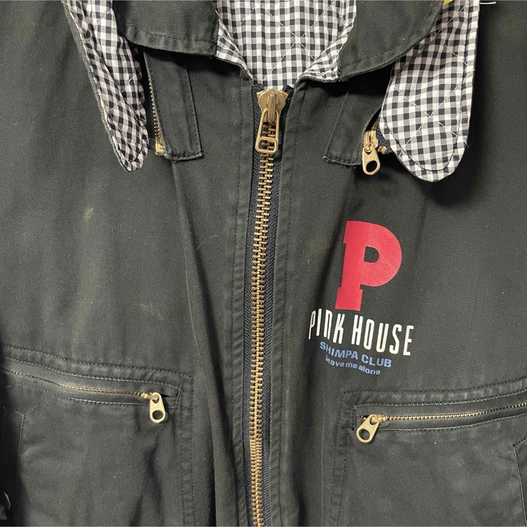 PINK HOUSE - PINK HOUSE ピンクハウス ブルゾン ジャケット 黒 PINK HOUSE - PINK HOUSE ピンクハウス ブルゾン ジャケット 黒